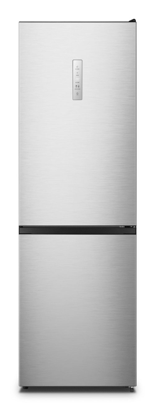 HISENSE RB390N4CCD1 combinato No frost  304lt CLASSE D  display esterno Dimensioni (AxLxP) mm: 1860x595x590 mm. Colore:inox