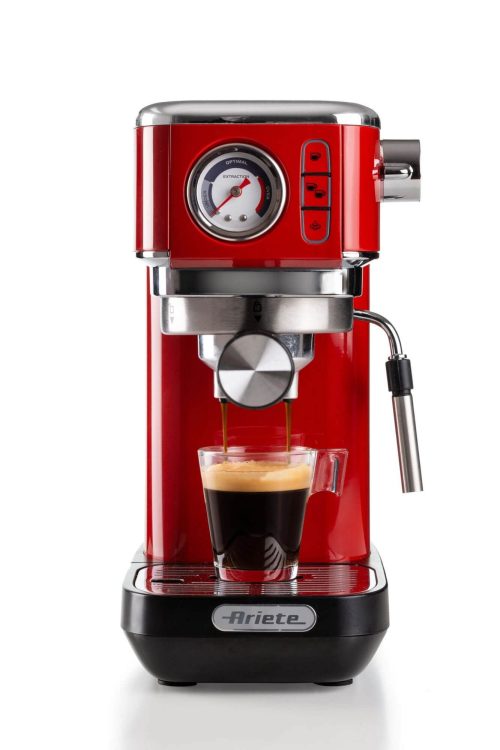 MACCH CAFFE POLV/CIALDE METAL MANOMETRO ROSSA