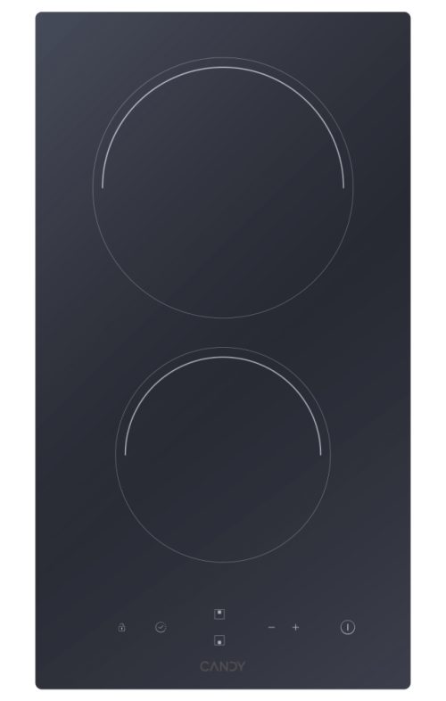 Candy CDH30 Piano Cottura Elettrico Piano in vetroceramica domino con 2 zone di cottura 9 livelli di potenza